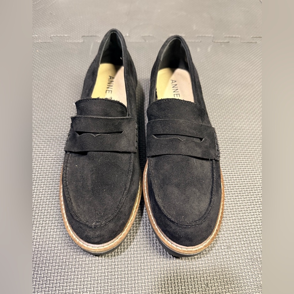 Anne Klein Black Suede Flats